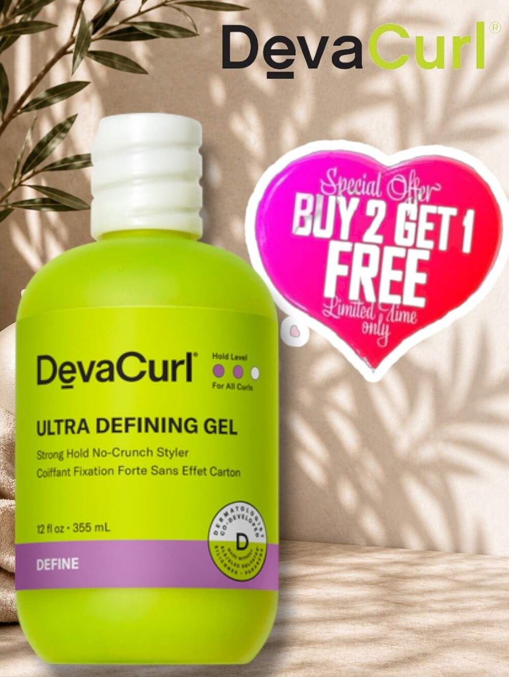 DevaCurl Ultra Defining Hair Gel  - New